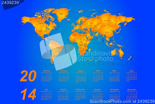 Image of Timezone calendar 2014