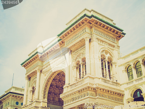 Image of Retro look Galleria Vittorio Emanuele II, Milan