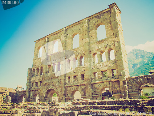 Image of Retro look Roman Theatre Aosta