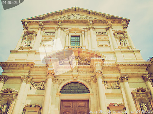 Image of Retro look San Fedele church, Milan