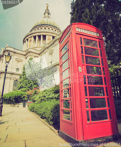 Image of Vintage look London telephone box