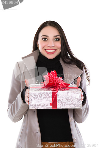 Image of Pretty cheerful woman