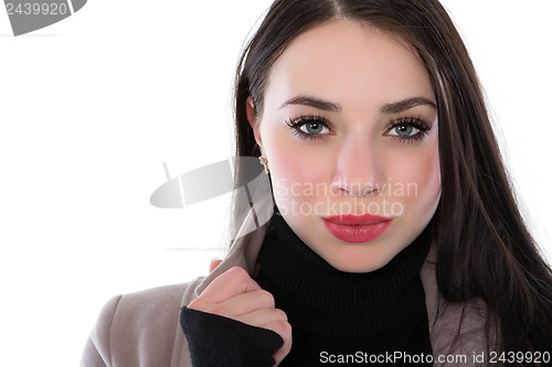 Image of Portrait of pretty brunette