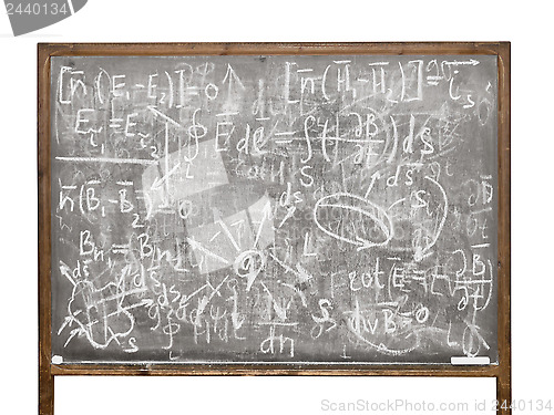 Image of Equations on the old style blackboard