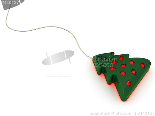Image of Computer mouse in christmas tree style