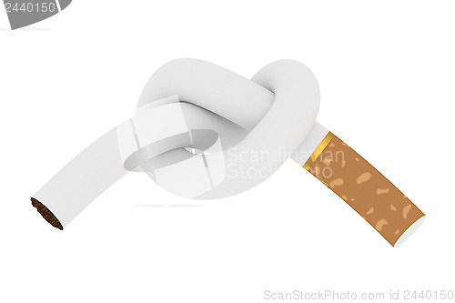 Image of Cigarette tied to a knot