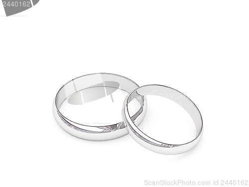 Image of Platinum or silver wedding rings