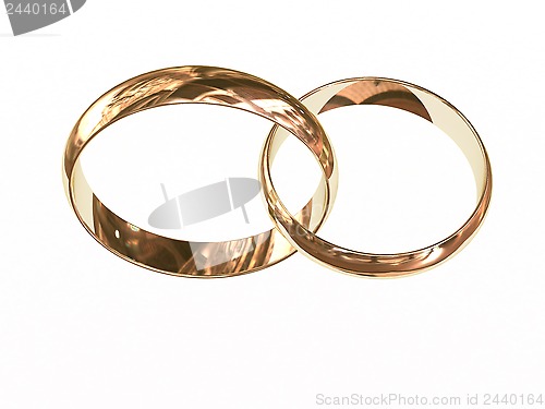 Image of Two gold wedding rings
