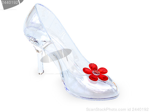 Image of Crystal glass female shoe