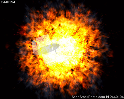 Image of Explosion with white hot center