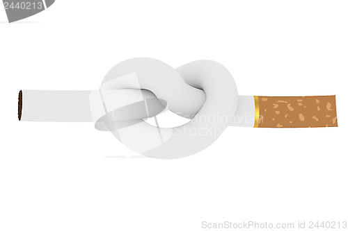 Image of Cigarette tied to a knot