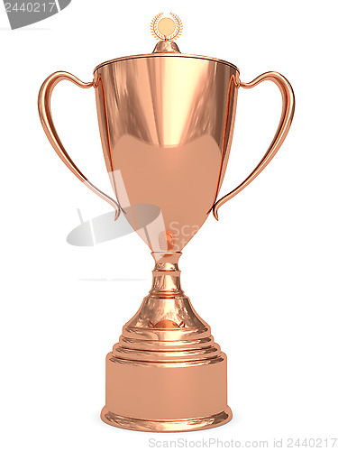 Image of Bronze trophy cup on white