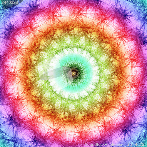 Image of Fractal mosaic background of rainbow colors
