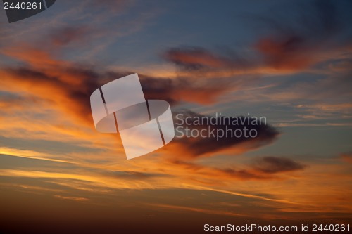 Image of Fiery sunrise sky