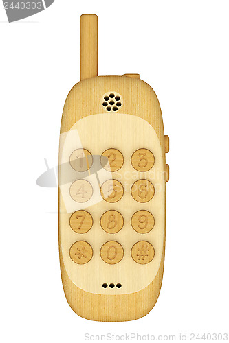 Image of Wooden mobile phone