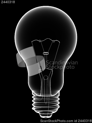 Image of X-Ray lightbulb isolated on black