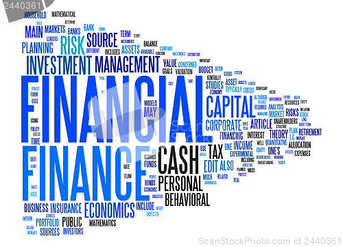 Image of financial text cloud