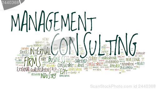 Image of management consulting text cloud