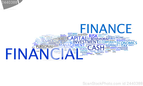 Image of financial text cloud