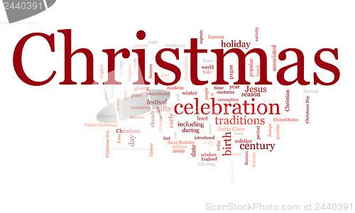 Image of Christmas text cloud