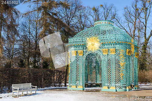 Image of Trellised pavilion in park of royal palace Sanssouci