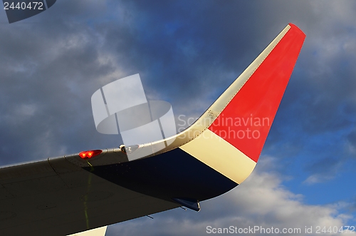 Image of Left wing on aircraft on ground