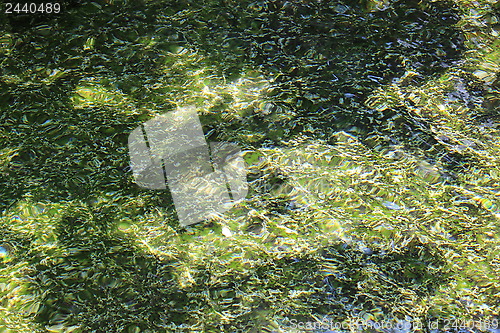 Image of water smooth of gray and green colors