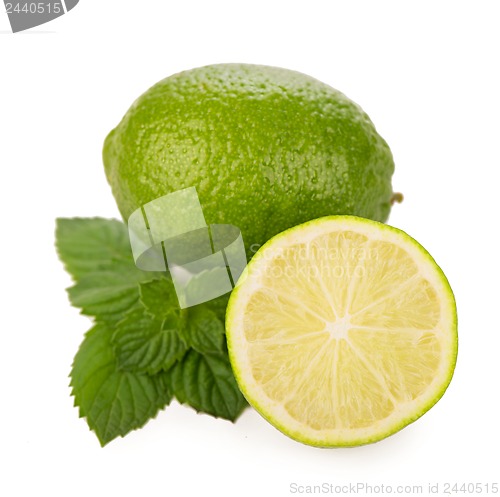 Image of Fresh limes, mint leaves