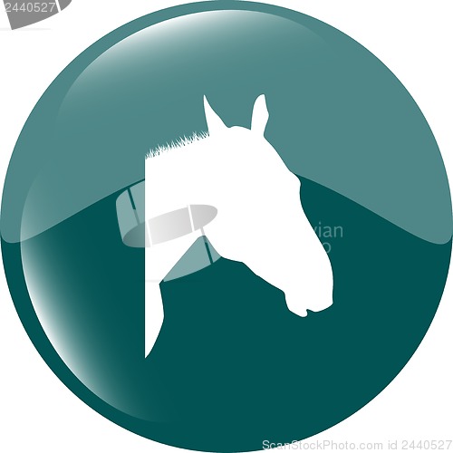 Image of horse sign button, web app icon