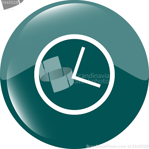 Image of History icon on glossy green round button