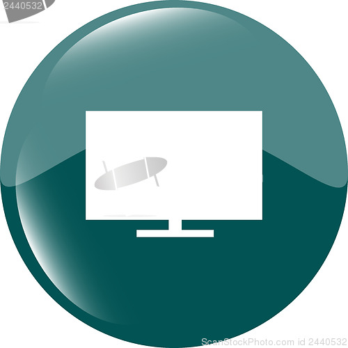 Image of tv icon button, design element