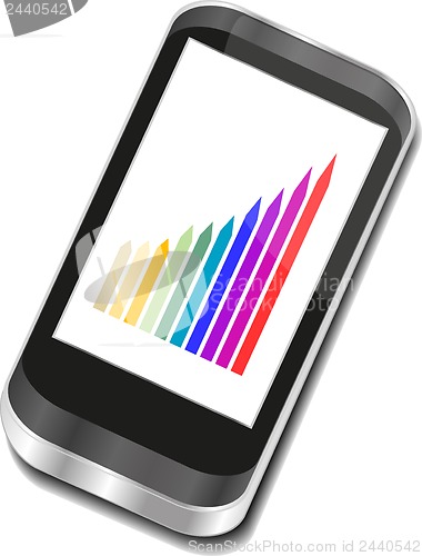 Image of illustration of smart phone internet web search