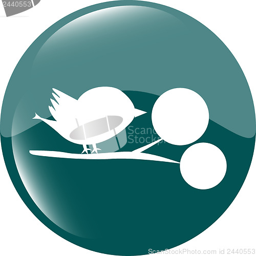 Image of Bird glossy web icons, app button