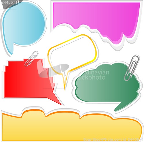 Image of Paper speech bubble set