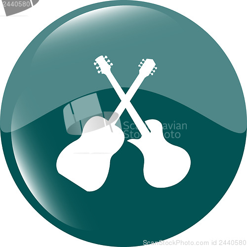 Image of Guitar icon isolated, web button