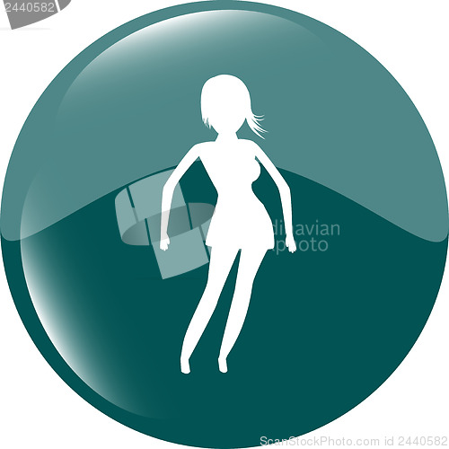 Image of fashion yoga fitness model illustration, sign, symbol, button, badge, icon