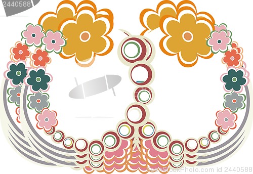 Image of art vintage floral seamless pattern background