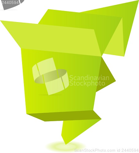 Image of Abstract origami speech bubble background