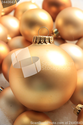 Image of Golden Christmas ornaments
