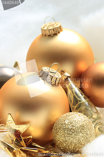 Image of Golden Christmas decorations