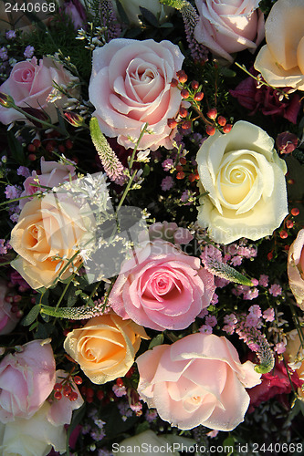 Image of Wedding Flowers: Different shades of pink roses