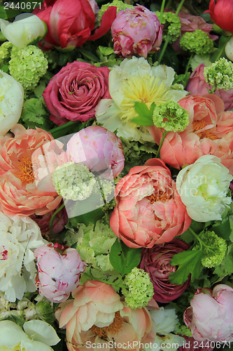 Image of Peonies in a wedding arrangement