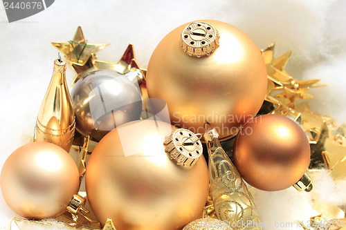 Image of Golden Christmas decorations