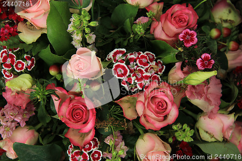 Image of Mixed pink wedding arrangement