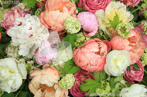 Image of Peonies in a wedding arrangement