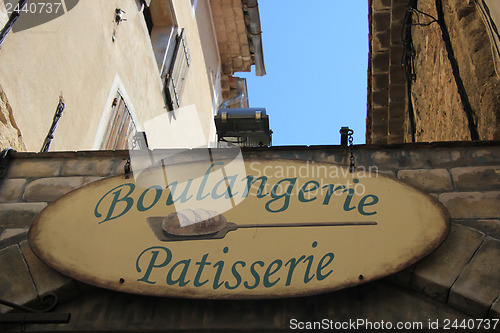 Image of Bread and confectionary sign in France