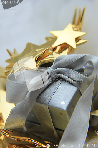 Image of Christmas gift and decorations