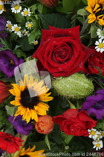 Image of Flower arrangement in bright colors