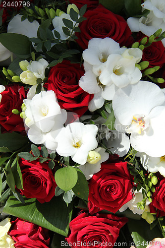 Image of Red and white bridal arrangement