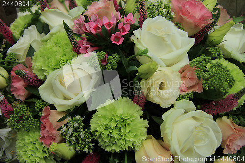 Image of Bridal flowers in white and pink